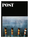 "Smoke Stacks " Saturday Evening Post Cover  October 8  1966