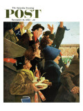 "Yale vs Harvard " Saturday Evening Post Cover  November 19  1960