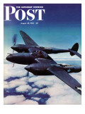 "Airborne Bomber " Saturday Evening Post Cover  August 29  1942
