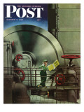 "How to Operate a Power Plant " Saturday Evening Post Cover  October 2  1943