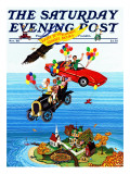"Flying Cars " Saturday Evening Post Cover  November 1  1983