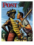 "Island Game " Saturday Evening Post Cover  April 21  1945
