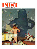 "Big Shadow  Little Boy " Saturday Evening Post Cover  October 22  1960