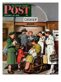 "Leaving the Hospital " Saturday Evening Post Cover  October 22  1949