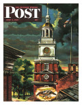 "Independence Hall  Philadelphia  Pa " Saturday Evening Post Cover  June 2  1945