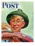 "Patching a Tire " Saturday Evening Post Cover  December 5  1942