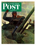 "Tank Attack " Saturday Evening Post Cover  January 9  1943