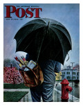 "Mailman " Saturday Evening Post Cover  May 13  1944