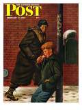 "Winter Ice Cream Cone " Saturday Evening Post Cover  February 8  1947