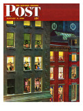 "Apartment Dwellers on New Year's Eve " Saturday Evening Post Cover  January 3  1948