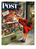 "Shopping for Mother's Day " Saturday Evening Post Cover  May 10  1947