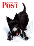 "Scotty in Snow " Saturday Evening Post Cover  January 30  1943