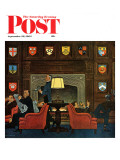 "Transitor Radio in the University Club " Saturday Evening Post Cover  September 29  1962
