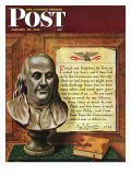 "Benjamin Franklin  1947 " Saturday Evening Post Cover  January 18  1947