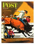 "Bull Riding " Saturday Evening Post Cover  July 21  1945