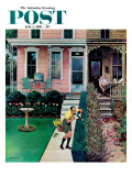 "Tidy and Sloppy Neighbors " Saturday Evening Post Cover  July 1  1961