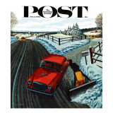 "Kiss At the End of the Driveway " Saturday Evening Post Cover  February 24  1962