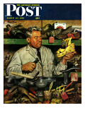 "Shoe Repairman " Saturday Evening Post Cover  March 20  1948