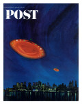 "Are Flying Saucers Real " Saturday Evening Post Cover  December 17  1966