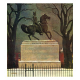 "Statue of Washington on His Horse " February 22  1947