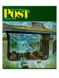 "Convertibles Take Cover in Rain " Saturday Evening Post Cover  September 15  1962