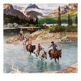 "Horseback Riding in Glacier Park " July 30  1960