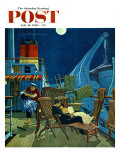 "Romantic Night on Deck " Saturday Evening Post Cover  July 16  1960