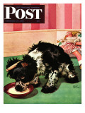 "Clothespinned Butch " Saturday Evening Post Cover  February 10  1945