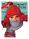"Bundled Up " Saturday Evening Post Cover  Jan/Feb 98