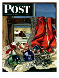 "Christmas Ornaments " Saturday Evening Post Cover  December 18  1943