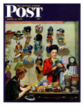 "Millinery Shop " Saturday Evening Post Cover  March 10  1945