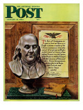 "Ben Franklin  1944 " Saturday Evening Post Cover  January 15  1944