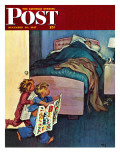 "Sunday Funnies " Saturday Evening Post Cover  December 20  1947