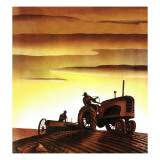 "Tractors at Sunset " October 3  1942