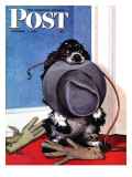 "Go for A Walk " Saturday Evening Post Cover  October 7  1944