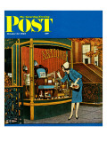 "Antique TV " Saturday Evening Post Cover  October 27  1962