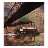 "Paddlewheeler on Ohio River " September 21  1946