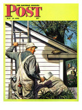 "Housepainter and Bird's Nest " Saturday Evening Post Cover  May 12  1945