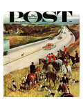 "Foxhunters Outfoxed " Saturday Evening Post Cover  December 2  1961
