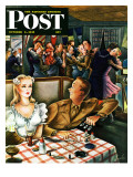 "War Stories " Saturday Evening Post Cover  October 6  1945