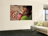 Young Girl Preparing Dough for Roti