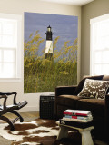 Lighthouse and Seaoats in Early Mooring  Tybee Island  Georgia  USA
