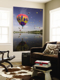 Hot Air Balloons Reflected in Prospect Lake  Colorado Springs  Colorado  USA