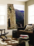 Stone Wall with Urubamba River Below