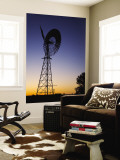 Windmill Silhouetted at Sunset