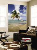 Coconut Grove Beach at Cades Bay  with St Kitts on Horizon
