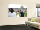Wedding Couple Kissing with Les Invalides in Background