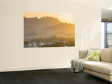 Hatta Village and Hajar Mountains at Sunset