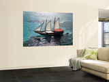 Aerial of Jolly Pirate Tourist Sail Boat Near Palm Beach
