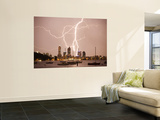Lightning Storm over Perth Skyline from Matilda Bay